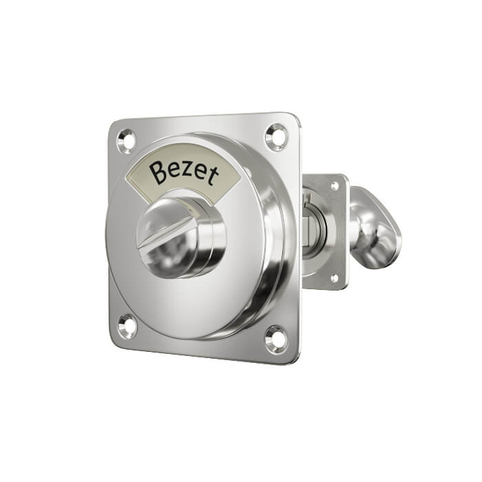 Vrij/Bezet Slot Nikkel Glans