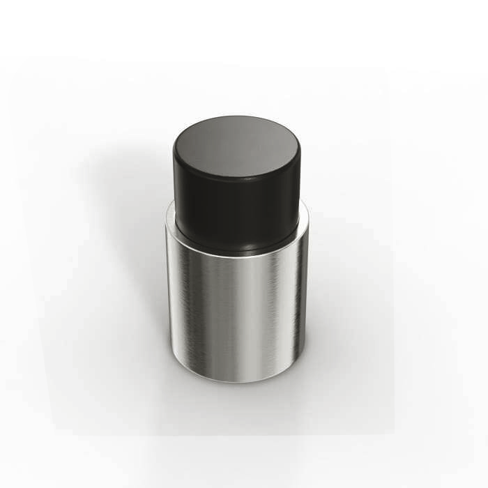 Stopper Groot Nikkel Donker Wandmontage