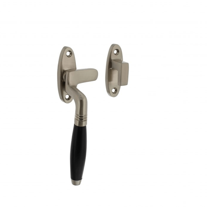 Raamsluiter Jaren 30  Links Nikkel Donker Ebbenhout