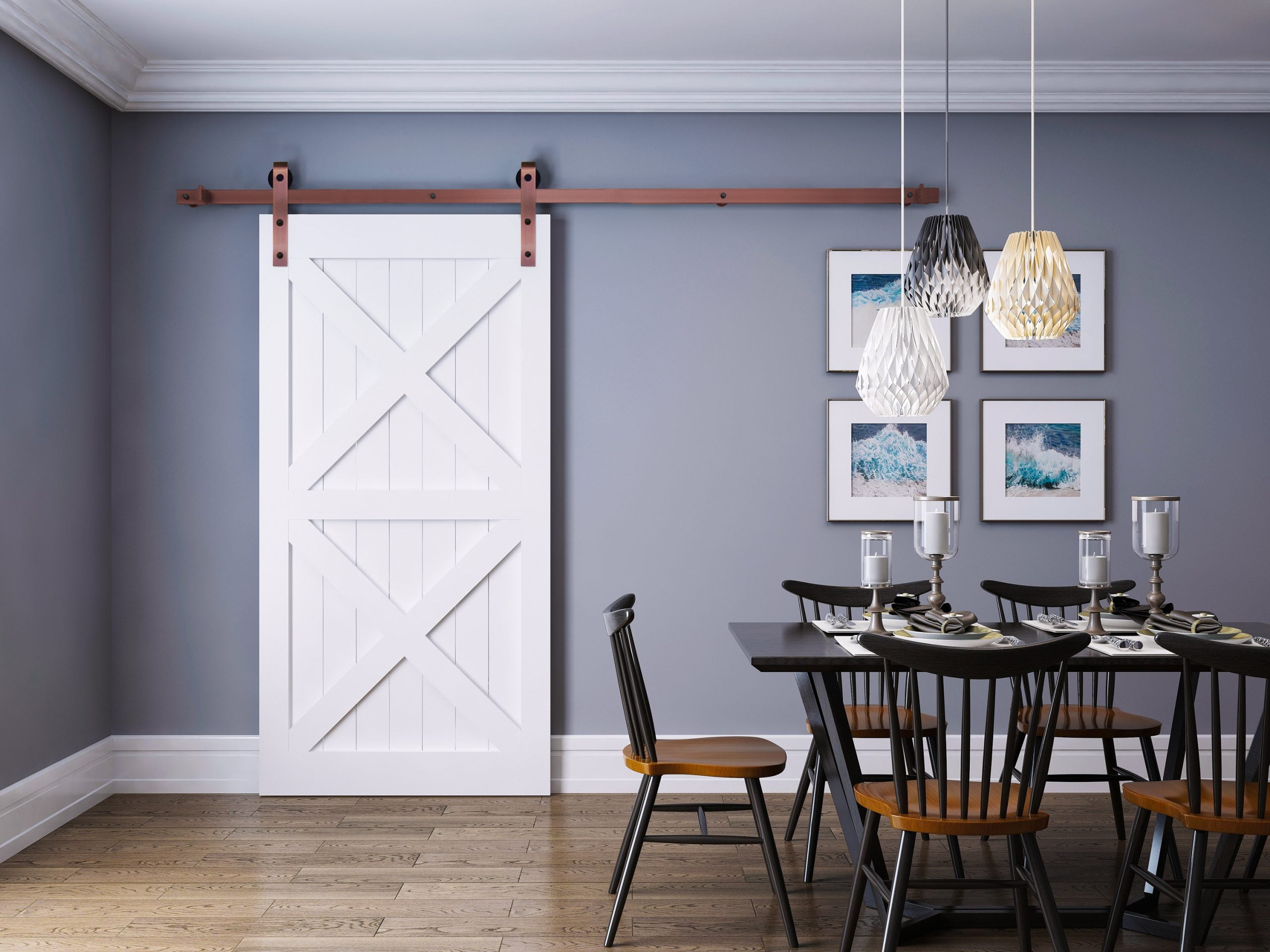 Schuifdeursysteem pakket Rose Gold 200cm - Afbeelding 2