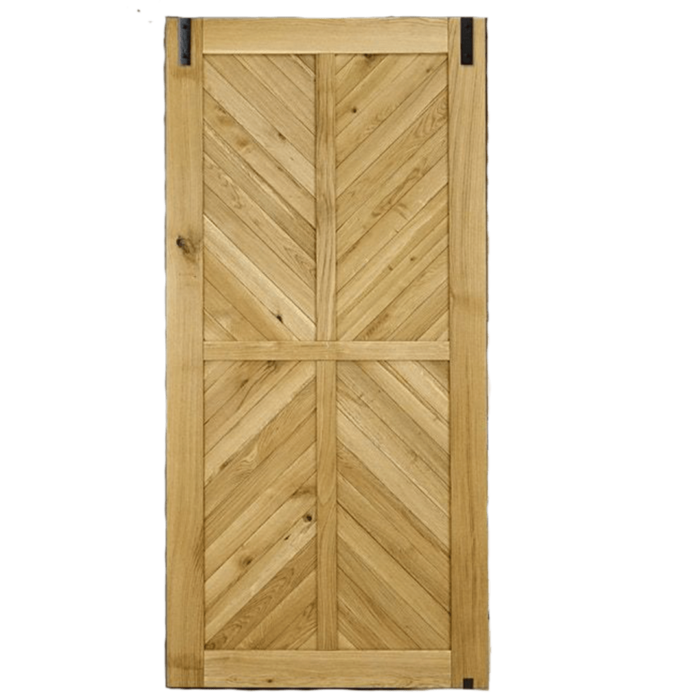 Houten schuifdeur Eiken Chevron Line 210x100 onbehandeld