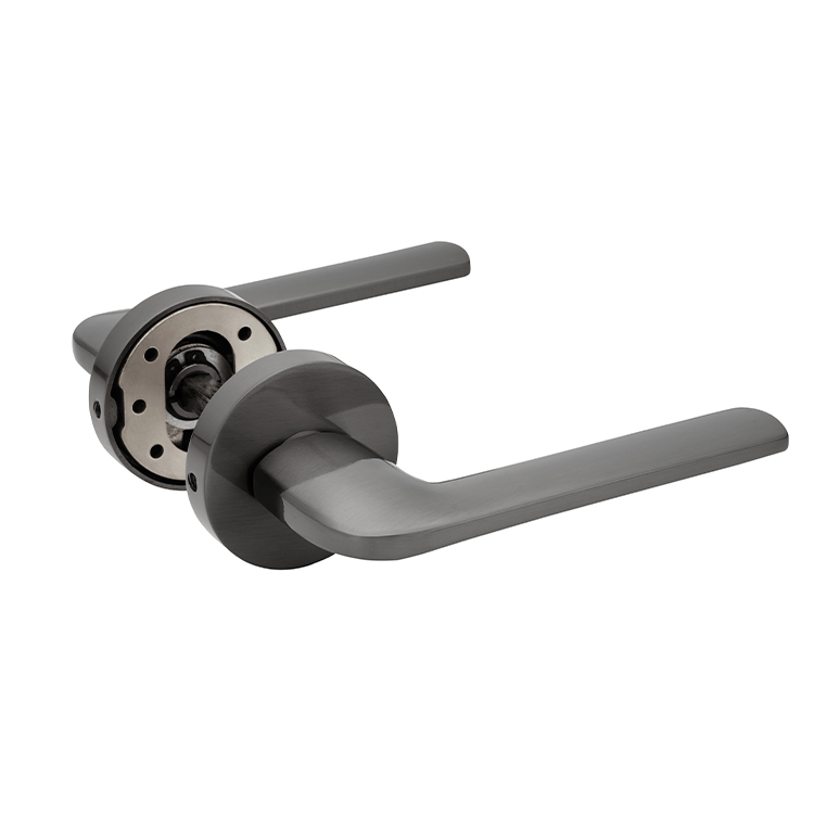 Deurklink Sofia met rond rozet antraciet