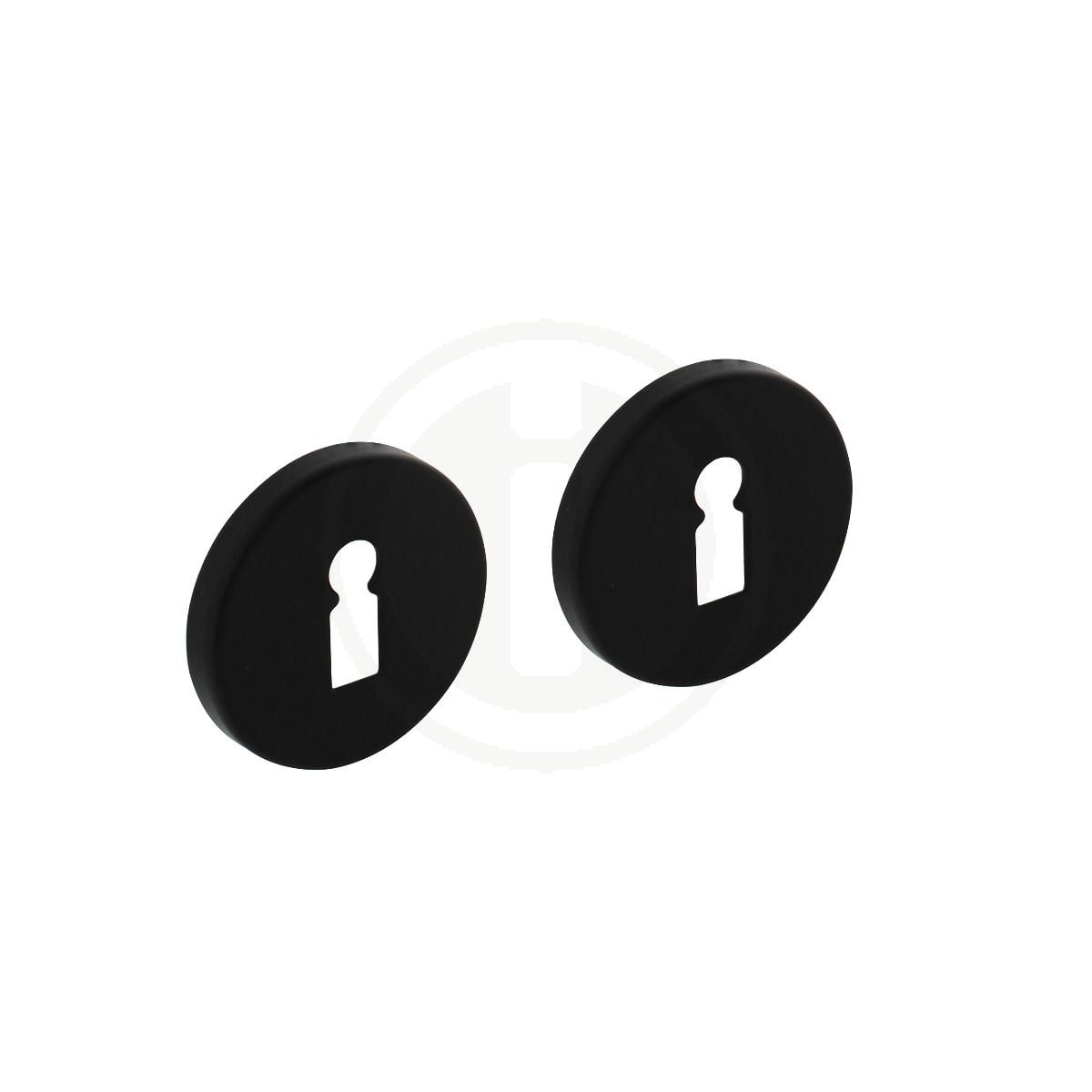 Intersteel rozet met sleutelgat 55x8mm aluminium zwart