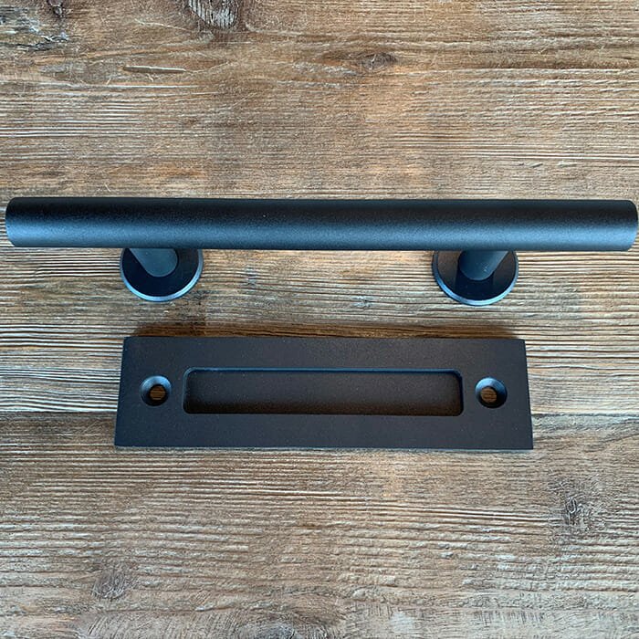 Handgreep en komgreep set Zwart 300mm