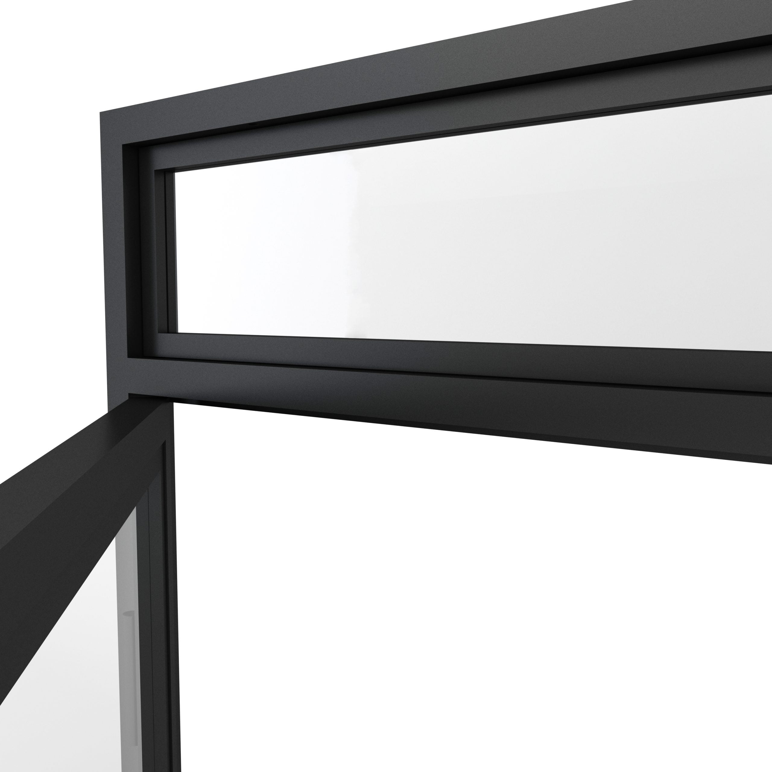 Stalen scharnierdeur Smartline met bovenlicht helder glas maatwerk - Afbeelding 2