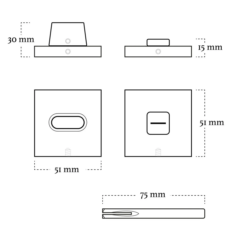 Mooi Deurbeslag Nova21 geveerde deurklink zwart met WC slot - Afbeelding 5