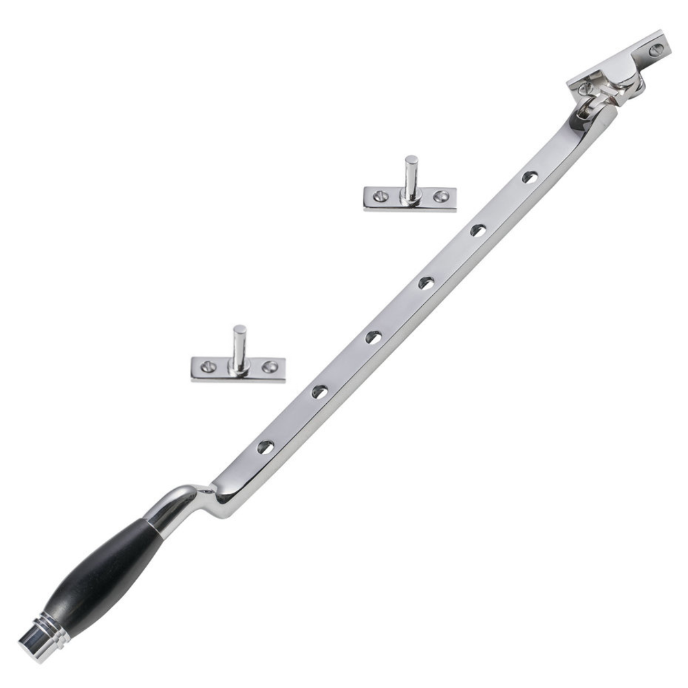 Raamuitzetter Deco glanzend nikkel