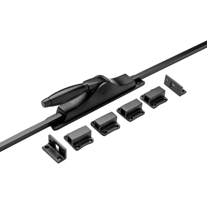 Deur Espagnolet Klassiek met stangenset 2x150cm zwart