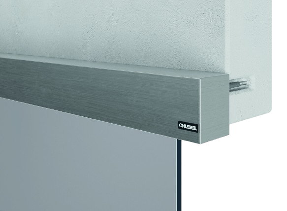 Infinity Slide 69kg wandmontage voor glazen schuifdeur inclusief softclose 200cm aluminium natuur geanodiseerd 31.1111.620.11