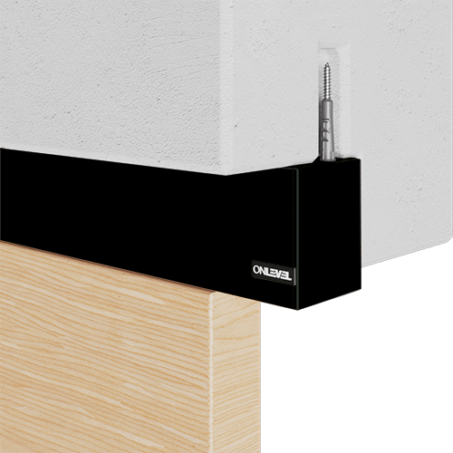 Infinity Slide 69kg plafondmontage voor houten schuifdeur inclusief softclose 200cm aluminium zwart geanodiseerd 31.2211.620.15