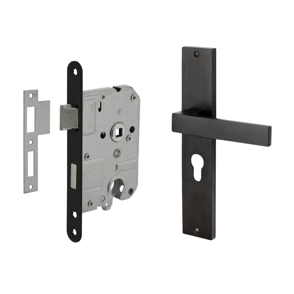 Deurbeslag set Lusso met cilindergat en cilinder dag-en nacht slot