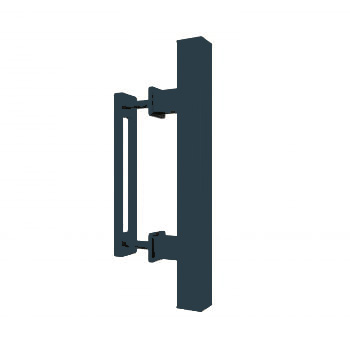 Moderne handgreep Colorline grijs blauw