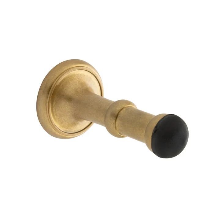Klassieke deurstopper in messing getrommeld