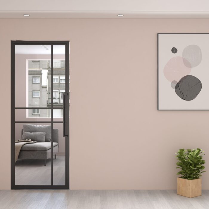 Maatwerk stalen taatsdeur Smartline 6-vaks asymmetrisch helder glas