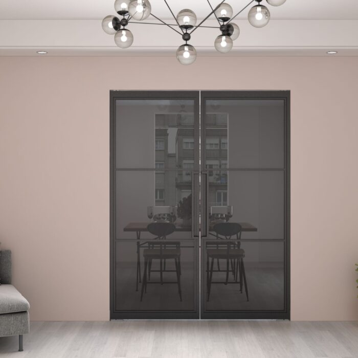 afbeelding van een dubbele stalen taatsdeur European ash