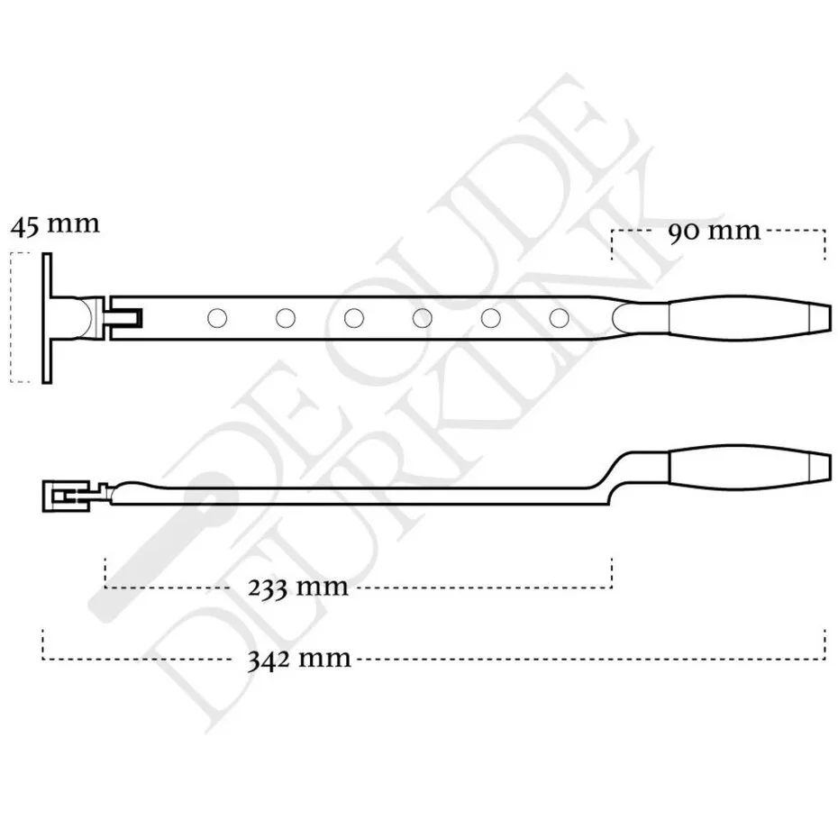 Klassiek raamuitzetter messing gelakt - Afbeelding 2
