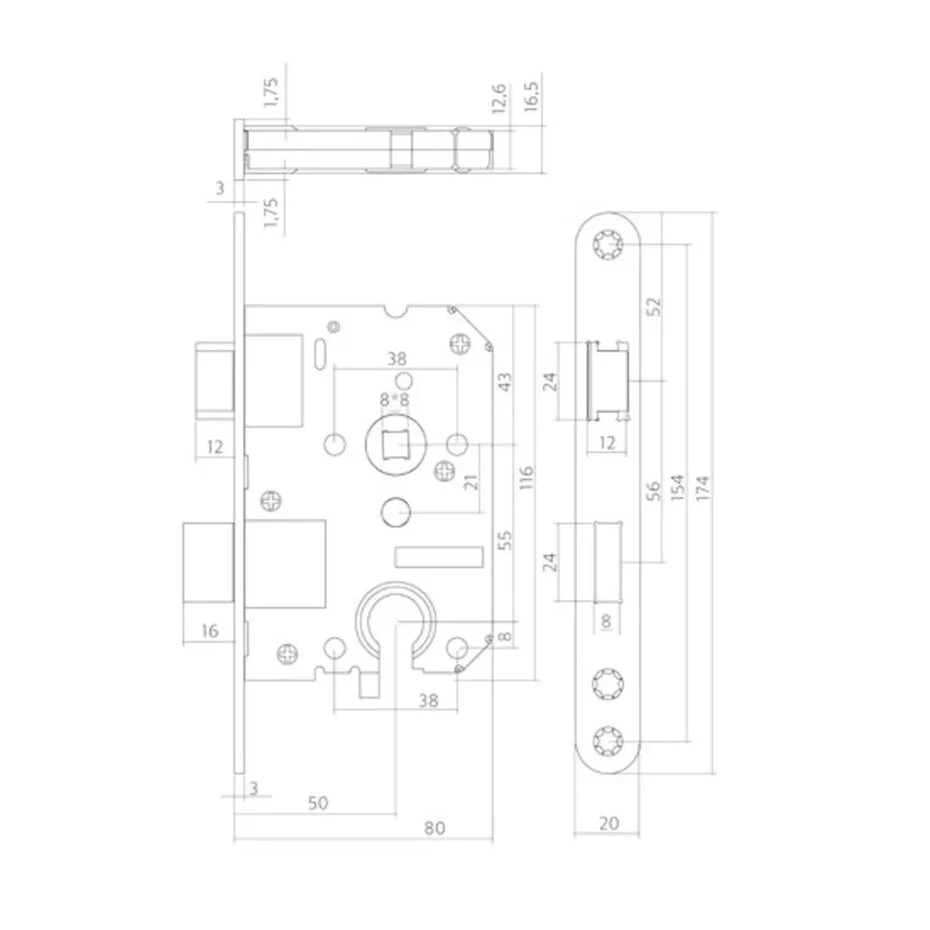 Deurbeslag set met cilinderrozet en deurklink Tondo zwart - Afbeelding 5