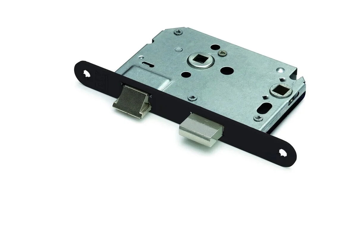 Deurbeslag set met WC-slot en deurklink Linee zwart - Afbeelding 4